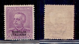 Colonie - Somalia - 1930 - 50 Cent Parmeggiani (139) - Gomma Integra - Piega In Angolo Alto Sx (250) - Other & Unclassified