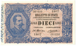 10 LIRE BIGLIETTO DI STATO EFFIGE UMBERTO I 10/04/1915 SUP+ - Andere