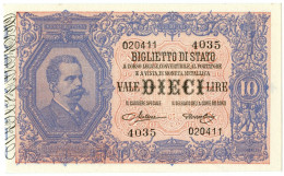 10 LIRE BIGLIETTO DI STATO EFFIGE UMBERTO I 19/05/1923 FDS-/FDS - Sonstige