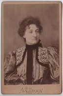 Photo Originale De Cabinet XIXéme Femme Belle Broderie Par Leroux Alger - Oud (voor 1900)