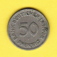 GERMANY  50 PFENNIG 1949 "F" (KM # 109) #5346 - 50 Pfennig