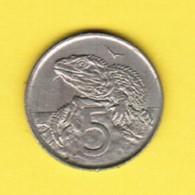 NEW ZEALAND  5 CENTS 1980 (KM # 34) #5348 - Nueva Zelanda