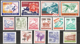 YUGOSLAVIA 1989 Definitive Complete Year MNH - Komplette Jahrgänge
