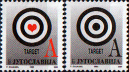 YUGOSLAVIA 1999 Definitive Target Face Value “A” Set MNH - Full Years
