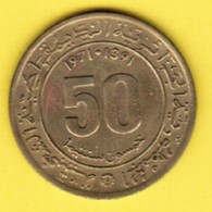 ALGERIA   50 CENTIMES 1971 (AH-1391) (KM # 102) #5352 - Argelia