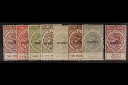 SOUTH AUSTRALIA 1886 £2 To £3 And Both £5 To £20 Postal Fiscal High Value "Specimens" Ovpts, SG 200s/202s And 204s/208s, - Sonstige & Ohne Zuordnung