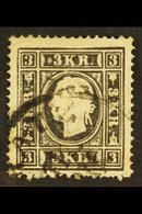 1858-9 3k Black, Type II, Mi 11 II, Used With C.d.s. Postmark. For More Images, Please Visit Http://www.sandafayre.com/i - Other & Unclassified