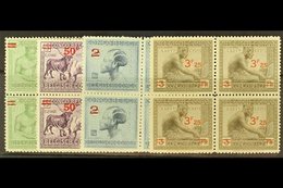 BELGIAN CONGO 1931-32 Surcharges Set, COB 159/161A, In Fine Never Hinged Mint Blocks Of Four. (16 Stamps) For More Image - Otros & Sin Clasificación