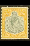 1938-52 12s6d Grey & Pale Orange, Chalky Paper, SG 120e, Very Fine Mint For More Images, Please Visit Http://www.sandafa - Bermudas