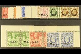 M.E.F. 1943 Overprint Set Complete, SG M11/21, Very Fine Never Hinged Mint Pairs, High Values Marginal. (22 Stamps) For  - Africa Orientale Italiana