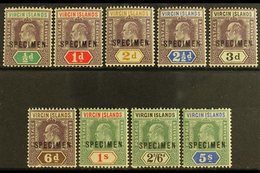 1904 Ed VII Set Wmk MCA, Ovptd "Specimen", SG 54s/62s, Fine Mint. (9 Stamps) For More Images, Please Visit Http://www.sa - British Virgin Islands