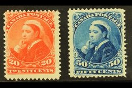 1893 20c Vermilion & 50c Blue Widow's Weeds Set, SG 115/16, Mint, Fresh And Attractive, Cat £525 (2 Stamps) For More Ima - Other & Unclassified