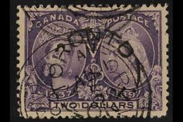 1897 $2 Deep Violet Jubilee, SG 137, Fine Used If A Little "overcancelled". Good Colour. For More Images, Please Visit H - Autres & Non Classés