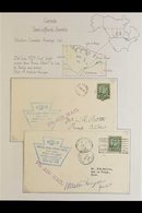 1927-9 WESTERN CANADA AIRWAYS Group Of First Flight Covers Each Franked With Western Canada Airways 10c Labels (two On R - Other & Unclassified