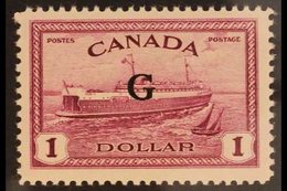 OFFICIAL 1950-52 $1 Purple With "G" Overprint, SG O189, Never Hinged Mint. For More Images, Please Visit Http://www.sand - Autres & Non Classés