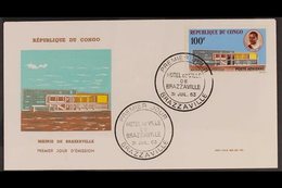 1963 1963 100f Air Mairie De Brazzaville (Yvert 11, SG 27), Superb Cds Used On Illustrated Unaddressed First Day Cover,  - Autres & Non Classés