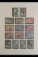 1944-1962 VERY FINE MINT Collection in Hingeless Mounts On Pages. With 1944-45 Overprints All Four Sets; 1946 Thick Maps - Islas Malvinas