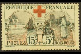 1918 15c+5c Red & Grey-green Red Cross Fund (SG 378, Yvert 156), Never Hinged Mint, Fresh. For More Images, Please Visit - Otros & Sin Clasificación