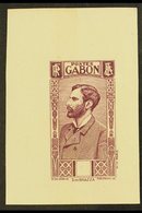 GABON 1932-33 "Count De Brazza" With Value Tablet Blank, IMPERF DIE PROOF In Purple On Gummed Paper, Very Fine Never Hin - Autres & Non Classés