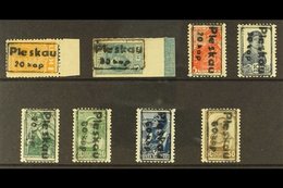 RUSSIA - PLESKAU 1941 Framed 20k & 60k Surcharges Set Complete, Michel 2a/9, Mint, The 3k, 5k & 10k Values Never Hinged, - Otros & Sin Clasificación