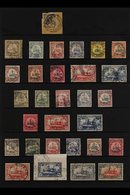 KIAUTSCHOU 1898-1919 FINE USED COLLECTION Presented On A Stock Page That Includes 1898 3pf Brown Opt'd "China" Tied To A - Altri & Non Classificati