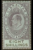 1903 8s Dull Purple And Black On Blue, SG 54, Very Fine Mint. For More Images, Please Visit Http://www.sandafayre.com/it - Gibilterra