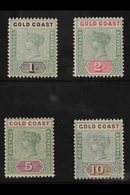 1898 1s To 10s High Values, SG 31/4, Very Fine And Fresh Mint. (4 Stamps) For More Images, Please Visit Http://www.sanda - Costa De Oro (...-1957)
