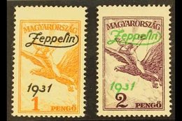 1931 "Graf Zeppelin" Flight To Hungary Opt'd Set, Mi 478/79, SG 529/30, Fine Mint (2 Stamps) For More Images, Please Vis - Other & Unclassified