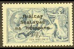 1922 10s Dull Grey- Blue With SHORT THIRD LINE Overprint Variety, Hibernian T14d, Very Fine Mint. For More Images, Pleas - Otros & Sin Clasificación