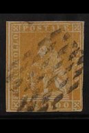 TUSCANY 1857 1s Ochre, Wmk Wavy Lines, Sass 11, Very Fine Used. Lovely Example Of This Delicate Stamp With Clear To Larg - Non Classés