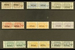 SOMALIA PARCEL POST 1917-19 Overprints Complete Set (Sassone 1/9, SG P23/31), Fine Mint Horizontal Pairs, The Key 20c &  - Other & Unclassified