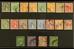 PERAK 1903 Sultan Iskandar "full Face" Set Complete, SG 103/21 Very Fine Used. (19 Stamps) For More Images, Please Visit - Autres & Non Classés