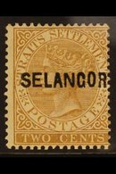 SELANGOR 1882-83 2c Brown Overprint Type 16 ("SE" And "N" Wide), SG 18, Mint, Centred To Right, Fresh. For More Images,  - Other & Unclassified