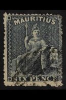 1862 6d Slate "Britannia", Intermediate Perf 14-16, SG 54, Good Used. For More Images, Please Visit Http://www.sandafayr - Mauricio (...-1967)