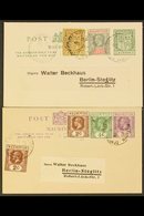 1926 / 1933 TWO COVERS. 1926 (28 Sept) 3c Postal Card Uprated With 2c & 5c Stamps; 1933 (30 Dec) 3c Postal Card Uprated  - Maurice (...-1967)