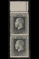 1915-30 1½d Grey-slate, No Watermark, P14x13¼, Top Marginal Vertical Pair With DOUBLE PERFORATIONS AT TOP, SG 431a (Camp - Otros & Sin Clasificación