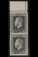 1915-30 1½d Grey-slate, No Watermark, P14x13¼, Top Marginal Vertical Pair With DOUBLE PERFORATIONS AT TOP, SG 431a (Camp - Andere & Zonder Classificatie