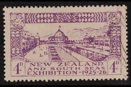 1925 4d Dunedin Exhibition, "POSTAGF." VARIETY At Right, SG 465a, Very Fine Used. For More Images, Please Visit Http://w - Andere & Zonder Classificatie