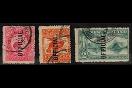 OFFICIALS 1907-11 6d Bright Carmine-pink, 1s Orange-red & 2s Blue-green, SG O64/6, Good To Fine Used (3 Stamps). For Mor - Otros & Sin Clasificación