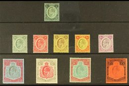 1908-1911 KEVII Definitive Set To £1, SG 72/81, The £1 With Faded Vignette With Some Light Surface Rubbing, The Rest, Ve - Nyasaland (1907-1953)