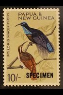 1964 Birds Definitive 10s Overprinted "SPECIMEN", SG 71s, Never Hinged Mint. For More Images, Please Visit Http://www.sa - Papua-Neuguinea
