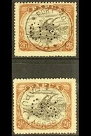1910-11 Official 2s.6d Black And Brown, Both Types, SG O36/37, Fine With Full Port Moresby Cds. (2 Stamps) For More Imag - Papúa Nueva Guinea