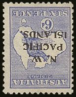 1915-16 N.W.P.I. 6d Ultramarine Roo, Watermark Inverted SG 78w, Fresh Mint, One Shorter Perf. For More Images, Please Vi - Papua New Guinea