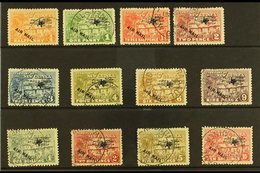 1931 Air Overprinted "Native Village" Set To 10s, SG 137/48, Fine Cds Used, 2s Value With Hinge Thin (12 Stamps) For Mor - Papouasie-Nouvelle-Guinée