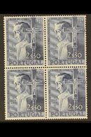 1954 2.30E Deep Blue Fourth Centenary Of Sao Paulo (SG 1119, Michel 832), Fine Mint BLOCK Of 4, Two Stamps Are Never Hin - Otros & Sin Clasificación