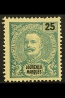 LOURENCO MARQUES 1898-1901 25r Blue-green "Carlos" Perf 12½, SG 52, Mint Without Gum As Issued For More Images, Please V - Autres & Non Classés