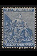 CAPE OF GOOD HOPE 4d Ultramarine, Wmk CC, Hope, SG 30b, Very Fine Mint Large Part Og. For More Images, Please Visit Http - Non Classificati