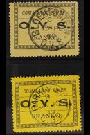 ORANGE FREE STATE MILITARY FRANK 1899 ( - ) Black / Bistre-yellow, SG M1, Two Used Examples, One Cancelled Bloemfontein  - Zonder Classificatie