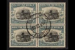 1947-54 5s Black And Pale Blue-green, SG 122, BLOCK OF FOUR Very Fine Used. For More Images, Please Visit Http://www.san - Unclassified