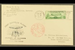 1933 50c Green Century Of Progress Stamp Tied To Century Of Progress Exposition Envelope, Despatched From Chicago To Ger - Otros & Sin Clasificación